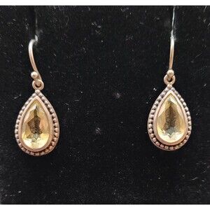 925A China Teardrop Cubic Zirconia Dangle Earrings